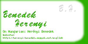 benedek herenyi business card