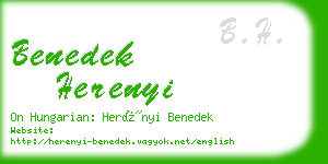 benedek herenyi business card